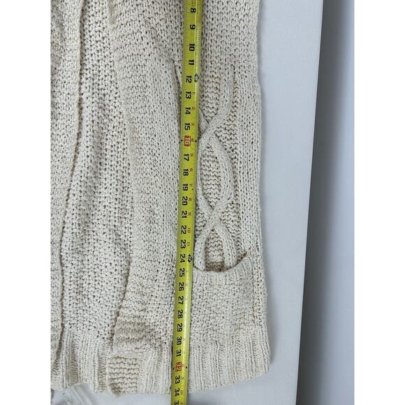 Eileen Fisher Sweater Small Beige Open Front Cardigan Duster Project Cotton - Picture 6 of 7